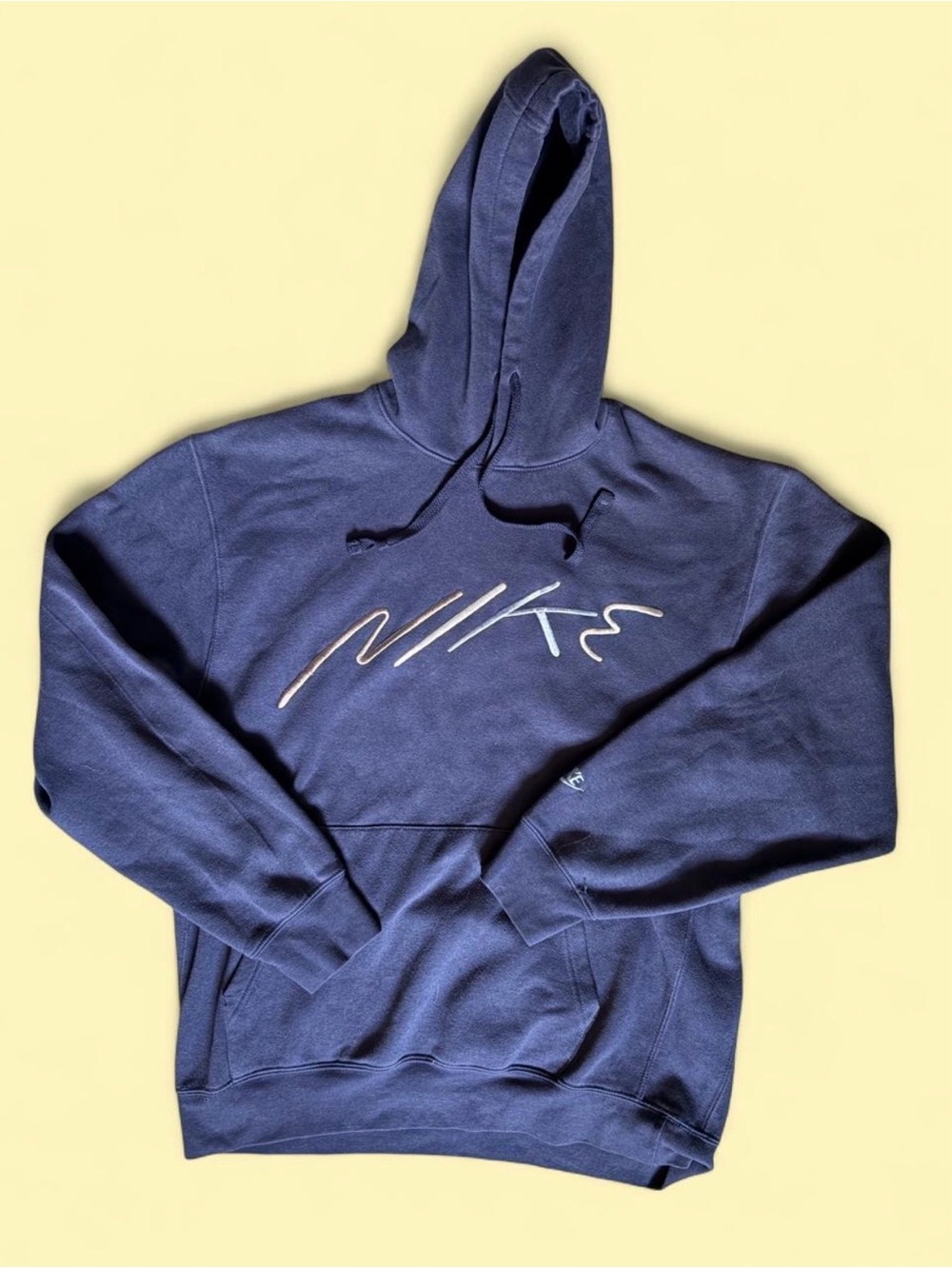 Nike Navy Blue Script Logo Hoodie